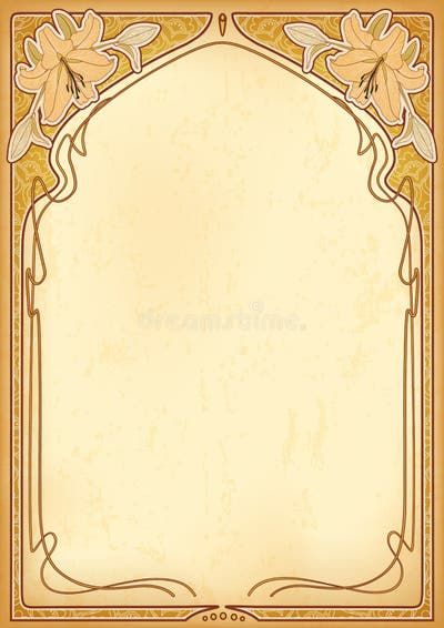 Art Nouveau frames stock vector. Illustration of vintage - 8080767 Art Nouveau Fairy Illustrations, Art Nouveau Frame Design, Vintage Art Nouveau Illustration, Art Nouveau Pattern Border, Art Noveau Frames, Art Nouveau Frames And Borders, Art Nouveau Elements, Vintage Frame Illustration, Art Nouveau Borders