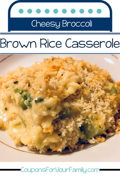 Try this tasty Cheesy Broccoli Brown Rice Casserole Recipe - https://www.couponsforyourfamily.com/cheesy-broccoli-carolina-brown-rice-casserole-recipe/ Broccoli Brown Rice Casserole, Brown Rice Casserole Recipes, Broccoli Brown Rice, Cheese And Broccoli, Broccoli Rice Casserole, Rice Casserole Recipes, Cheesy Broccoli, Brown Rice Casserole, Brown Rice Recipes