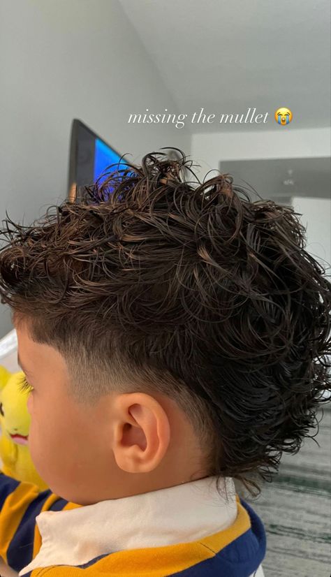 Toddler Taper Fade Boy Hair, 2 Year Boy Haircut, Toddler With Mullet, Curly Hair Cuts Boys Kids, Curly Hair Toddler Hairstyles Boy, Modern Mullet Toddler Boy, Baby Mohawk Haircut, Curly Hair Kids Haircut, Haircut For 2 Year Baby Boy