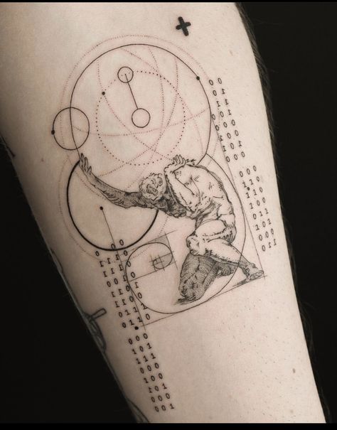 Tech Tattoo, Dna Tattoo, Surreal Tattoo, Torso Tattoos, Single Needle Tattoo, Greek Mythology Tattoos, Mythology Tattoos, Tattoo Design Book, Elegant Tattoos