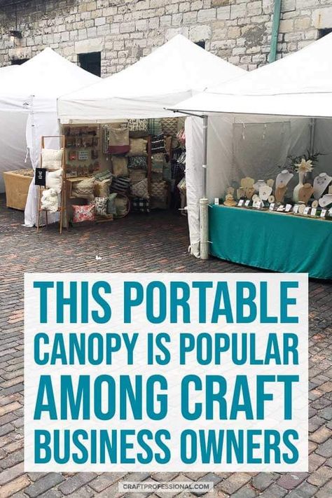 Need a pop up tent for craft fairs? This portable canopy is popular among craft business owners. #canopytent #craftshowdisplay Craft Show Tent Ideas, Pop Up Tents For Events, Diy Booth, Crafting Studio, Market Tent, Vendor Ideas, Craft Fair Booth Display, Craft Show Booths, Portable Canopy