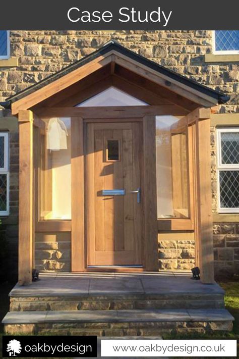 This bespoke design enclosed glazed oak porch had the addition of an extended room at the front to provide extra shelter from the elements prior to going into the main porch  #oakbydesign #glazedoakporch #glazedporch #enclosedporch #bespoke Oak Beam Front Porch, Beam Front Porch, Oak Porches, Porch Oak, Oak Porch, Porch Extension, Oak Framed Buildings, Porch Storage, Engineered Oak Flooring