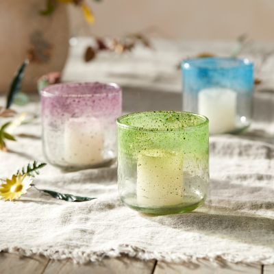 Candle Holders | Lanterns, Votives, Tea Light Holders, Hurricanes + Candlesticks - Terrain Candle Sets, Bright Pop, Glass Votive Holders, Burning Candles, Candle Glow, Tea Light Holders, Glass Votive, Glass Lantern, Taper Candle Holders