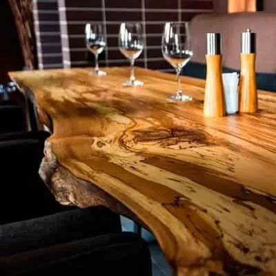 Live Edge Kitchen, Bar Countertops, Live Edge Wood Table, Live Edge Slabs, Farmhouse Dining Room Table, Live Edge Furniture, Wood Interior Design, Walnut Dining Table, Kitchen Counters