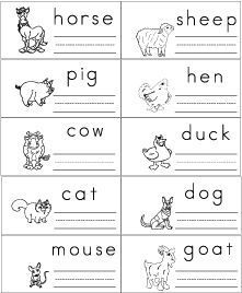 Farm animals writing worksheet and activities for preschool and kindergarten Farm Curriculum, Animals Kindergarten, Preschool Farm, Animal Writing, Farm Animals Preschool, Farm Lessons, Farm Animals Activities, Ending Sounds, Laughing Funny