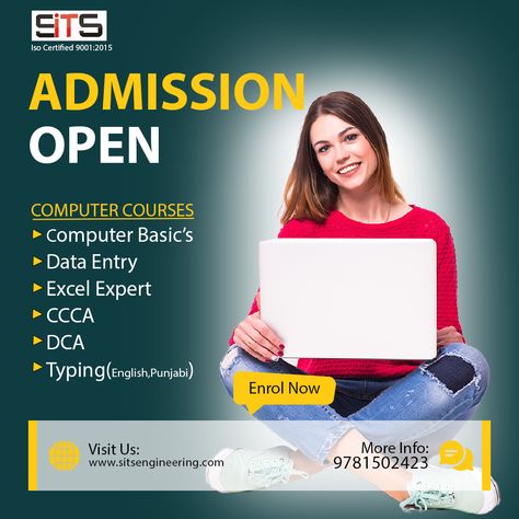 ADMISSION OPEN ! Get Certificate Including Knowledge after 12th Class . The best Time to Upgrade your skills. Enquire Now Sits Cadd Training Institute 📞978-000-2423 Sits Campus G.t Road, Sirhind #sits #sitssirhind #sitscourse #computercourse #admissionopen #computer #study #studentlife #rimtcollege #bbsbec #sirhind #fatehgarhsahib #chitkarauniversity #instagram #instagood #explore #skills Computer Training Center, Computer Study, Computer Course, Accounting Course, Computer Class, Shiva Tattoo, Admission Open, Computer Basics, Simple Background Images