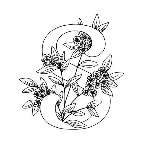 Check out this awesome 'Floral+letter+S' design on @TeePublic! Floral Monogram Letter, Abc Coloring Pages, Abc Coloring, Wreath Drawing, Embroidery Alphabet, Alphabet Coloring Pages, Pola Sulam, Alphabet Coloring, Quilling Patterns