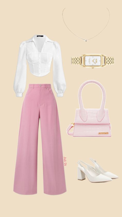 Pink business outfit 🌸 Pink Business Outfit, Pink Business Casual, Buisness Casual Outfits, Pink Outfit Inspiration, Pink Business, Chic Dress Classy, Business Attire Women, Cute Modest Outfits, Fashion Drawing Dresses