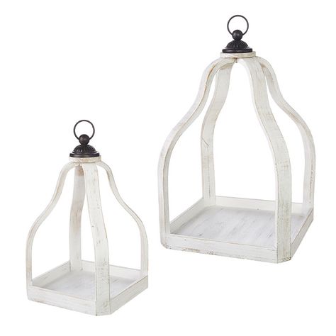 RAZ Imports, Inc | Item Details Wood Lanterns, White Washed Wood, Country Farmhouse Style, Raz Imports, White Lanterns, Large Lanterns, Wood Lantern, Wooden Lanterns, Lantern Set