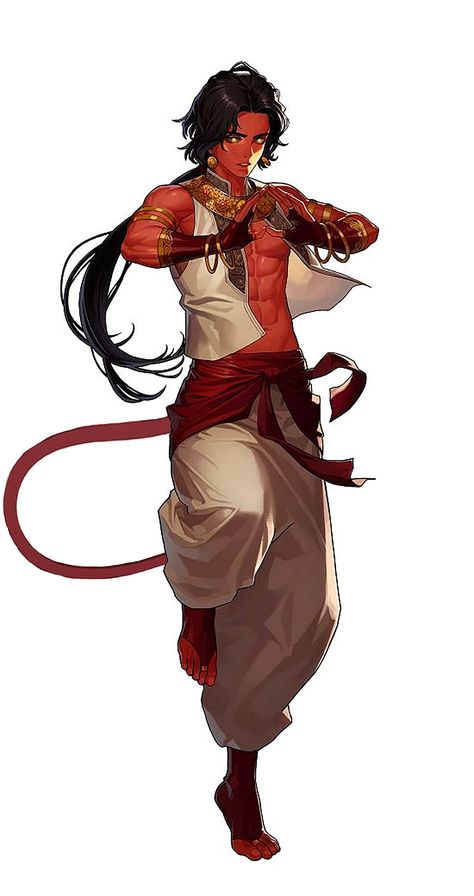 Tiefling Monk Tiefling Monk Dnd, Monk Drawing, Monk Character Art, Tiefling Male Character Concept, Red Tiefling Male, Winged Tiefling Art, Red Tiefling, Tiefling Monk, D&d Tiefling