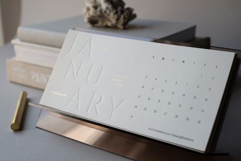 These Calendars Help You Keep Organized in 2021 – Both Physically and Mentally Blind Embossing, Graphic Design Student, Fine Stationery, Paper Lovers, Desk Calendar, All Paper, Study Inspiration, Calendar Design, Design Student