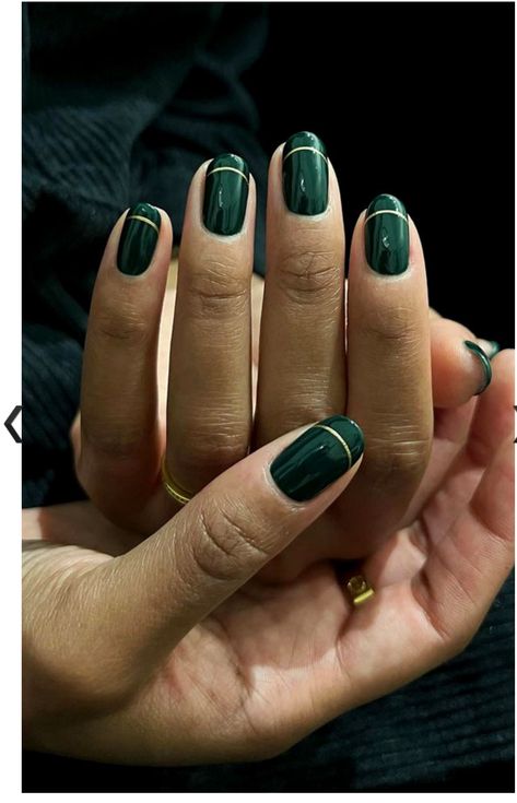 Emerald Green Nails, Emerald Nails, Dark Green Nails, Green Nail Designs, Nagel Tips, Green Nail Polish, Green Nail, Cute Gel Nails, Dark Nails