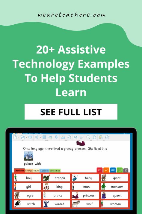 Assistive technology is any tech that helps students access learning. Here's everything you need to know plus assistive technology examples. Classroom Technology Ideas, Technology Lesson Plans, Cloud Computing Technology, Teacher Career, Teacher Mentor, Cult Of Pedagogy, Writing Support, Sped Classroom, Nouns And Adjectives