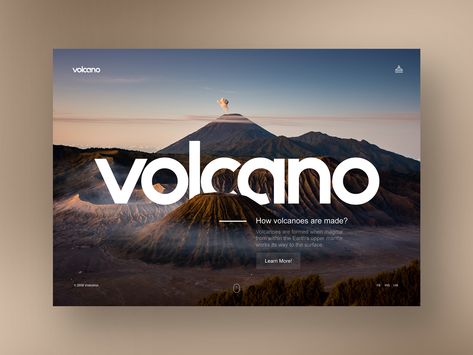 Volcano Information Website Design imagery designer photography typography responsive inspiration branding design natural history ux ui webdesign website nature scenery volcano Photography Typography, Website Banner Design, Real Estate Marketing Design, Ebook Design, Ui Design Website, Nature Scenery, App Ui Design, Web Layout, Website Inspiration