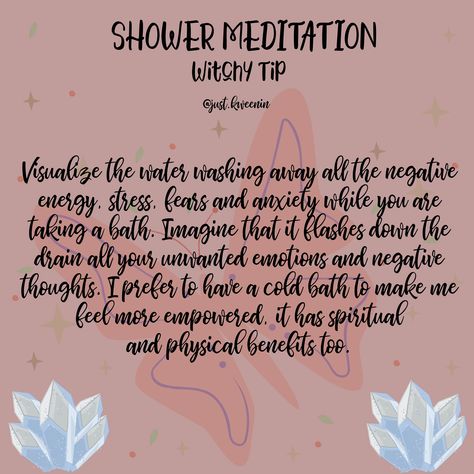 Shower Witchcraft, Shower Magic, Bath Meditation, Shower Meditation, Mindful Meditation, Witch Room, Manifestation Meditation, Mala Meditation, Taking Advantage