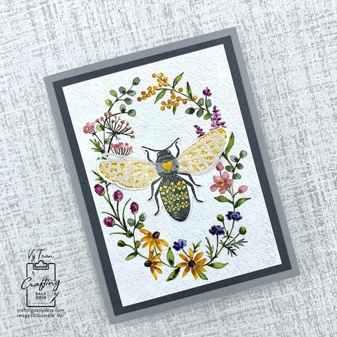 Get the Queen Bee virtual workshop for free with the purchase of the stamp or bundle from my Stampin’ Up! store. During Sale-a-bration, you could also earn the Dainty Flowers Designer Series Paper used her for free, through February 2023, or while supplies last. Stampin Up Queen Bee, Cat 2023, Bee Paper, Bee Birthday Cards, Dainty Delight, Flower Birthday Cards, Dainty Flowers, Mini Cat, Bee Hives