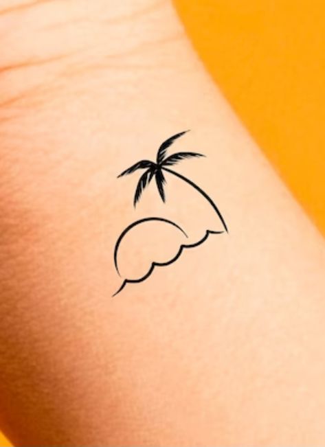 Palm Tree And Sun Tattoo, Key West Tattoo Ideas, Tats With Meaning, Anchor Tattoo Design, Palm Tattoos, Palm Tree Tattoo, Beach Tattoo, Anchor Tattoo, The Palms