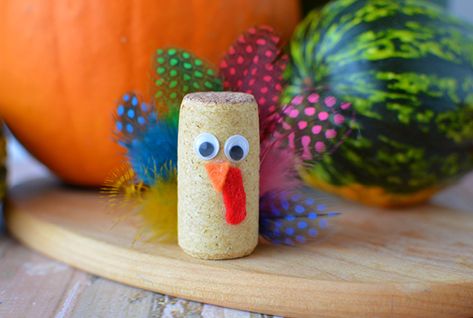 Thanksgiving turkey cork crafts look great on your holiday table or displayed on their own.... Crafts For Thanksgiving, Turkey Place, Fun Thanksgiving Crafts, Diy Cork, Thanksgiving Turkey Craft, Cork Ideas, Wine Cork Projects, Easy Thanksgiving Crafts, Cork Projects