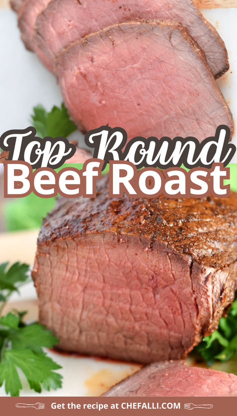 Sliced beef roast on a white plate. Best Beef Roast, Christmas Beef, Red Gravy, Chuck Roast Recipes, Christmas Roast, Sirloin Roast, Beef Roast, Roast Beef Recipes, Round Roast