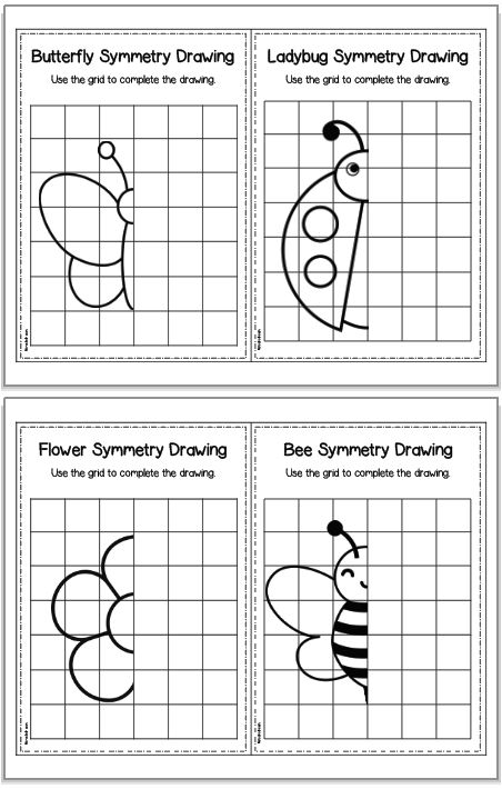 kindergarten worksheets in math Symmetry Maths Worksheet, Symmetry Worksheets Kindergarten, Symmetry Drawing For Kids, Symmetry Math, Math Worksheets For Kids, Drawing Spring, Drawing Worksheets, Zicxa Photos, Symmetry Worksheets