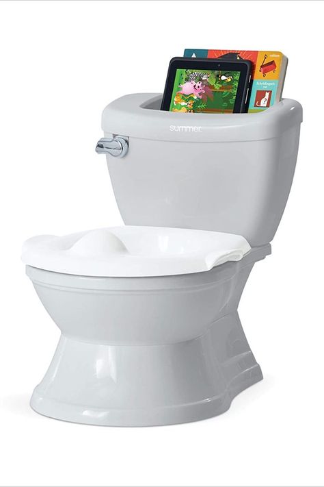 Realistic Potty Training Toilet – Features Interactive Toilet Handle, Removable Potty Topper and Pot, Wipe Compartment, Toddler Toilet, Potty Training Toilet, Toilet Handle, Potty Chair, Ring Storage, Toilet Training, Potty Training, My Size, Storage Compartments