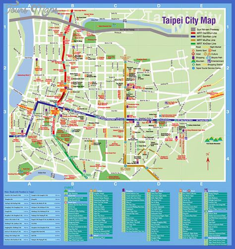 Taipei Map Tourist Attractions Taipei Tourist Map, Taiwan Itinerary, Taipei Travel, Tainan City, National Airlines, Taiwan Travel, Tourist Map, Life Map, Taipei City