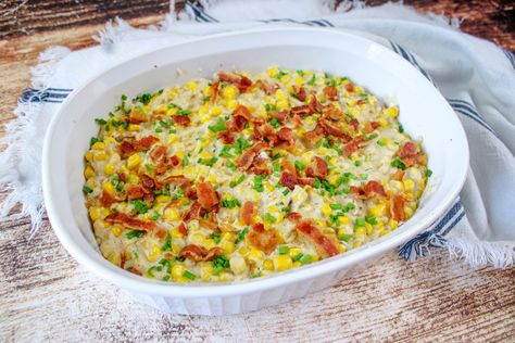 Corn Bar, Bacon Casserole Recipes, Veggie Casserole Recipes, Bacon Corn, Bacon Casserole, Recipes Vegetables, Corn Dishes, Single Serving Recipes, Just A Pinch Recipes