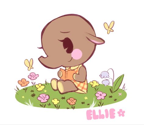 Acnh Ellie, Ellie Acnh, Ellie Art, Bunny Cupcake, Bunny Cupcakes, Animal Crossing Villagers, Drawing Wallpaper, All About Animals, Image Editor