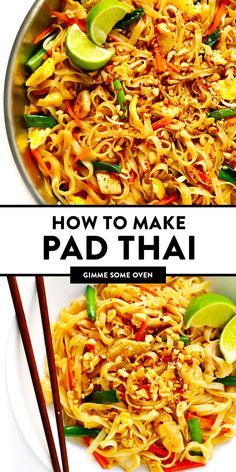 Thai Noodle Recipe Vegetarian, Crispy Pad Thai, Pad Thai Without Tamarind, Path Thai Recipe, Easy Pad Thai Recipe Vegetarian, Pad Thai Tamarind Recipe, Pad This Recipe, Pai Thai Recipes, Chicken Pad Thai Recipe Peanut Butter