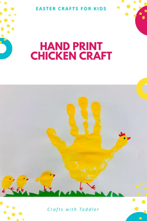 Chicken Crafts For Kids, Preschool Farm Crafts, Tractor Crafts, Chicken Craft, Chick Craft, Easter Chick Craft, Farm Animal Crafts, Easter Crafts For Toddlers, Crafts For Toddlers