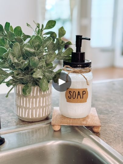 Dollar Tree Decor, Bathroom Soap Dispenser, Instagram Diy, Dollar Store Diy, Dollar Tree Diy, Diy Bathroom, Dollar Tree, Soap Dispenser, Dollar Stores