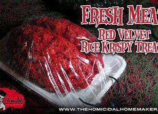 Fresh, Raw Meat Red Velvet Rice Krispy Treats (Original Version) Raw Meat Rice Krispies, Spooky Soup, Brain Project, Zombie Food, Berry Coulis, Halloween Foods, Red Velvet Cake Mix, Jello Mold, Raw Meat