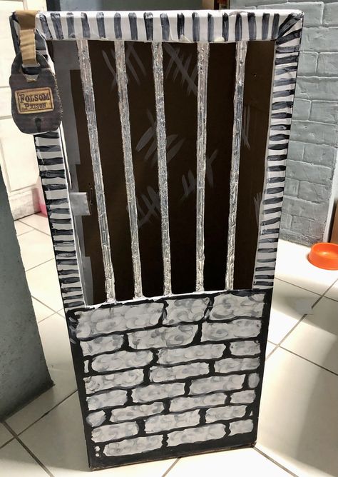 Halloween Prison Decorations, Cardboard Jail Cell, Monopoly Birthday, Forensic Accounting, School Holiday Party, Cops And Robbers, Donation Box, Jail Cell, Prison Cell