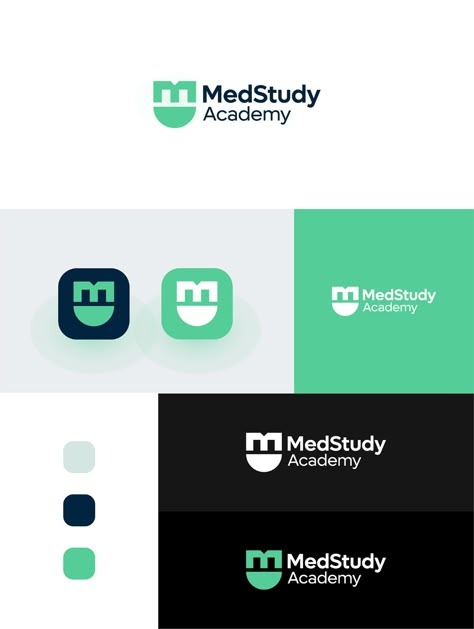 Academy Branding Design, Medical Education Logo, Student Logo Design, School Visual Identity, Education Branding Design, Academic Logo Design, Academy Logo Design Ideas, Academic Branding, Education Logo Inspiration