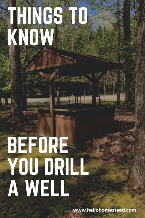 Drilling A Well, How To Drill Your Own Water Well, How To Dig Your Own Water Well, Digging A Well, How To Dig A Well, Diy Well Drilling, Well Maintenance, Water Well House, Well Water System