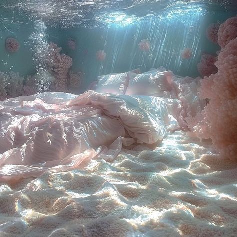 If I Were A Mermaid 🧜🏾‍♀️ 🫧This enchanting space is designed to make you feel like you’re swimming in a sea of dreams. From coral-inspired… | Instagram Bedroom Aesthetic Pink, Mermaid Bedroom, Mermaid Cove, Siren Mermaid, Water Aesthetic, Lagoona Blue, Ethereal Aesthetic, Mermaid Core, Mermaid Aesthetic