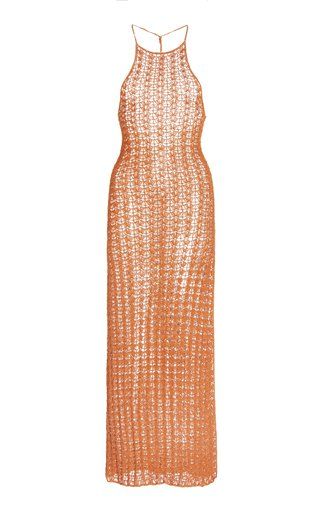 Macramé Maxi Dress By Elie Saab | Moda Operandi Green Net Dress, Vogue Crochet, Midi Halter Dress, Crochet Halter Dress, Bikinis Crochet, Mata Hari, Macrame Dress, Net Dress, Dress Crochet