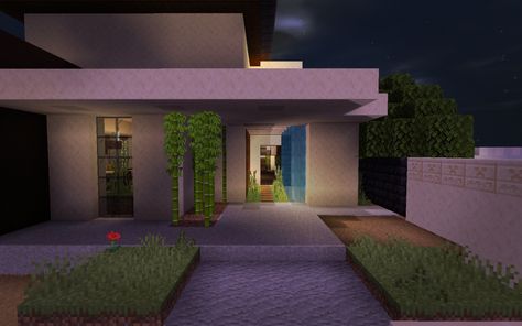 Minecraft Door Entrance Ideas, Door Entrance Ideas, Modern House Entrance, Minecraft Door, Minecraft Beach, Minecraft Idea, Minecraft Modern, Entrance Ideas, Modern Entrance