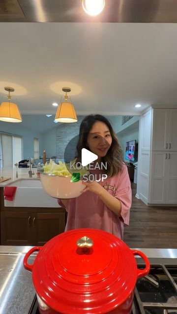 Steph Bae on Instagram: "Korean soybean paste soup with cabbage 🥬 recipe:

Ingredients:
1 medium size napa cabbage, chopped 
10 oz beef stew meat (I’m using Costco shabu shabu meat) 
1 TBSP of vegetable oil (I used avocado oil) for sautéing meat 
4-5 TBSP of Korean soybean paste (I added 4 and then added 1 more tbsp after setting aside a small pot for Kara.) Some people also add 1 TBSP of miso paste for sweetness
2 TBSP minced garlic
10 cups of water or anchovy stock (I used water) 
(Optional) 1 block of tofu, cubed
(Optional) 1 bundle of enoki mushrooms, cut into 1/2 or 1/3 
(Optional) 1 tbsp scallions, chopped

1. Sauté your meat in oil in the soup pot. You can add minced garlic to sauté with your meat or add it at the very end if you want your soup to have a more fragrant garlic flavor Shabu Shabu Meat Recipes, Soybean Paste Soup, Soup With Cabbage, Soybean Paste, Enoki Mushrooms, Keto Soups, Instagram Korean, Miso Paste, Shabu Shabu