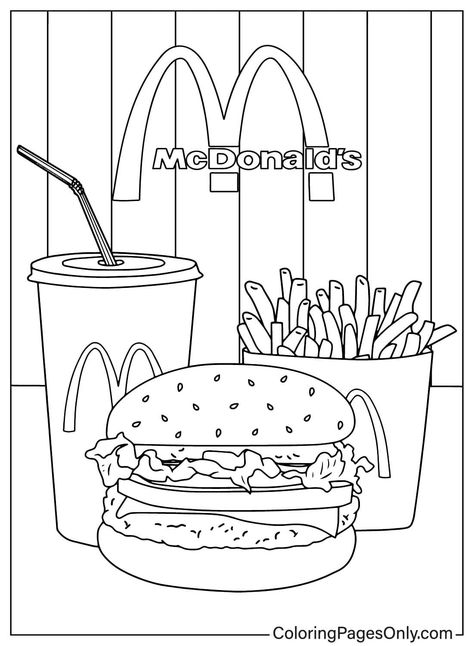 Your kids will love these 20 delightful McDonald's coloring pages! They're perfect for a rainy day or a long car ride. Download them now and let the fun begin!

#coloringpages #kids #mcdonalds #fun #entertainment Desenhos Para Pintar Aesthetic, Aesthetic Colouring Pages, Coloring Pages Food, Food Coloring Page, Coloring Pages Adult, Adult Coloring Books Printables, Food Coloring Pages, Hello Kitty Coloring, Detailed Coloring Pages