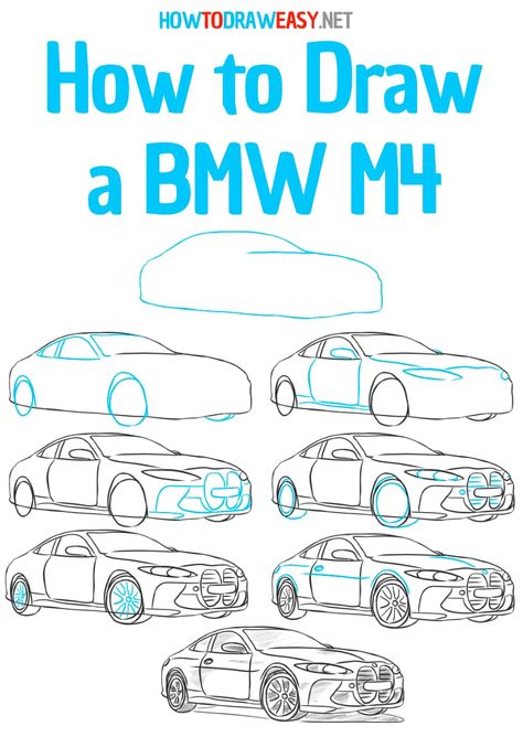 #bmw #bmwm4 #bmwdrawing #coupe #coupecar #cars #bmwdraw #howtodraw #drawingtutorial #tutorials #guide #stepbystep #howtodraweasy #M4 #bmwcoupe #bmwsketching #sportscar How To Draw A Bmw Car Step By Step, Bmw Drawing Easy, Bmw Car Sketch, Bmw M4 Drawing, M4 Drawing, Bmw Drawing, Bmw Sketch, Simple Car Drawing, Bmw M4 Coupe