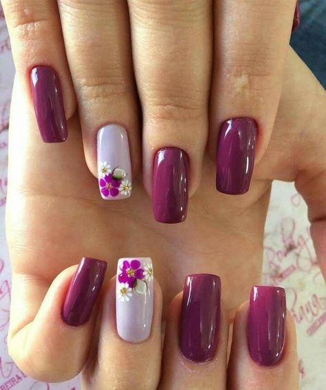 Patrick Nagel, Nagellack Trends, Floral Nail Designs, Flower Nail Designs, Spring Nail Art, Pretty Nail Art, Nail Designs Spring, Floral Nails, Fancy Nails