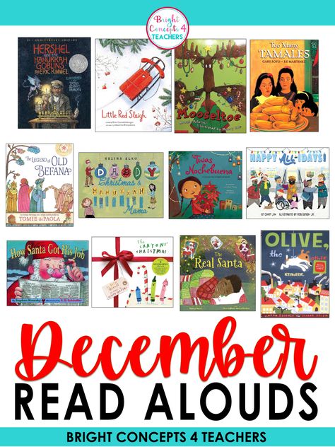 Celebrate cultural diversity in your classroom with these carefully selected read-aloud books for December. From the Jewish traditions of Hanukkah to the Hispanic traditions of Nochebuena, each book introduces a different cultural holiday experience. Broaden your students' horizons and promote inclusivity with these diverse holiday reads. December Read Alouds, Holiday Read Alouds, Diverse Classroom, December Activities, Read Aloud Books, Arts Ideas, Endless Opportunities, Read Alouds, Different Holidays