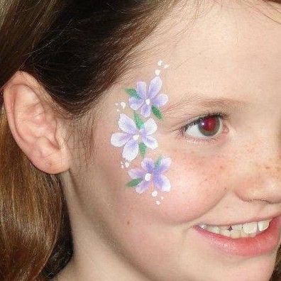 Cute Easter Face Paint, How To Face Paint, Easy Face Painting Designs, Face Painting Flowers, Fairy Face Paint, Face Painting Ideas, Butterfly Face Paint, Christmas Face Painting, Cheek Art