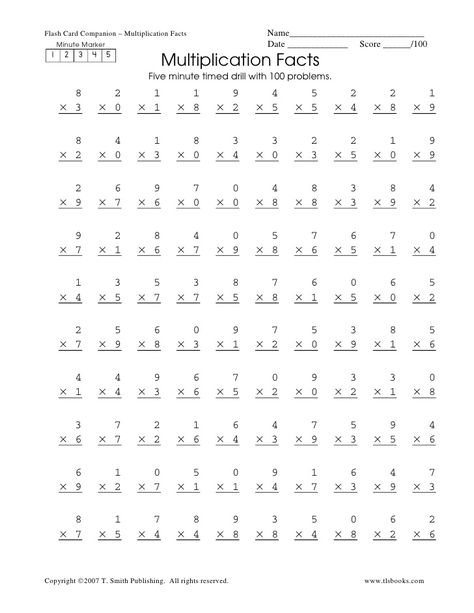 Flash Card Companion – Multiplication Facts                  Name_____________________________   Minute Marker            ... Ar Goals, Multiplication Test, Multiplication Timed Test, Multiplication Drills, Free Printable Multiplication Worksheets, Free Multiplication Worksheets, Multiplication Fluency, Math Division Worksheets, Printable Multiplication Worksheets