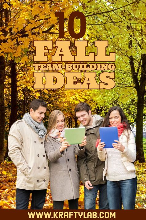 Fall is here, and I could not be happier to say hello to the season of warmth and comfort, including pumpkin-spice everything, crunchy leaves, and all the upcoming holidays.  Check out 10+ fun fall team building activity ideas including team building sessions, happy hour ideas and virtual games to help your teams stay engaged all season long. Networking Icebreakers Games, Fall Work Events, Fall Activities For Work, Fall Work Activities, Team Building Events For Work, Fall Themed Team Building Activities, Fall Activities For The Office, Fall Office Party Games, Fall Team Bonding Activities