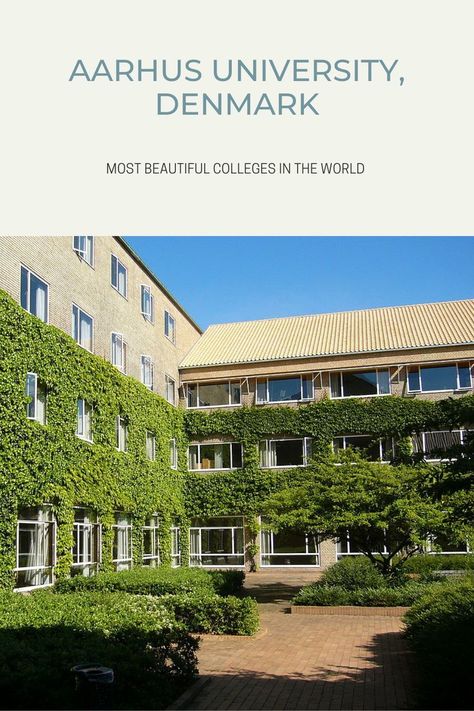 Most beautiful universities in the world Beautiful Universities, Aarhus University, Aarhus, Denmark, Most Beautiful, University, Lake, Education, House Styles