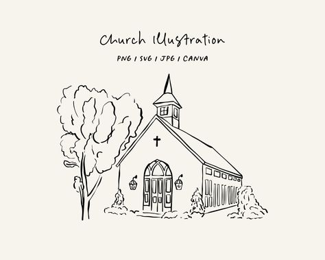 Venue Branding, Church Illustration, Road Drawing, Wedding Venue Illustration, Drawing Wedding Invitation, Event Stationery, Hand Drawn Wedding, Wedding Illustration, Social Event