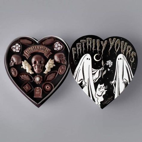 Fatally Yours Chocolate, Goth Valentines Gifts, Gothic Chocolate, Gothic Valentines Day, Dark Valentines, Spooky Valentines, Goth Valentines, Bomb Cake, Matcha Mint