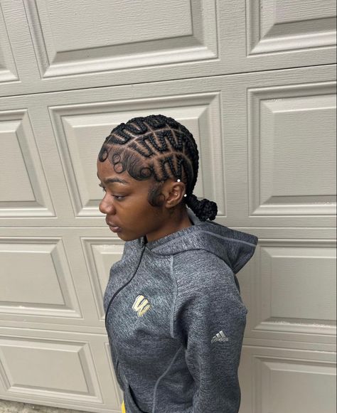 Quick Stitch Braids, Feed In Braids With Buns, Knotless Ideas, Zig Zag Cornrows Braids, 6 Stitch Braids, Cornrow Ideas, Braiding Ideas, Scalp Braids, Barbie Hairstyle